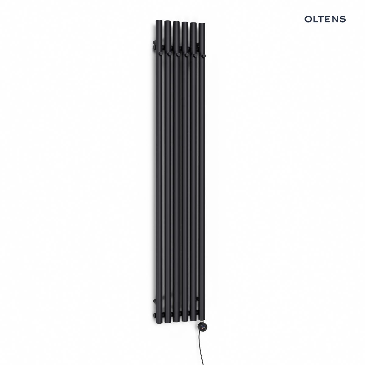 55118300 Oltens Stang (e) grzejnik łazienkowy 180x31,5 cm elektryczny czarny mat 55118300 - obrazek 1