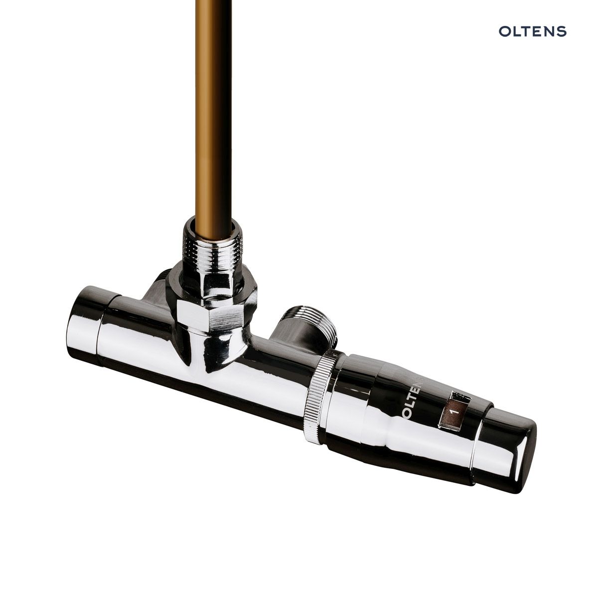 55906100 Oltens Varmare Ventil zestaw termostatyczny grzejnikowy jednootworowy prawy chrom 55906100 - obrazek 1