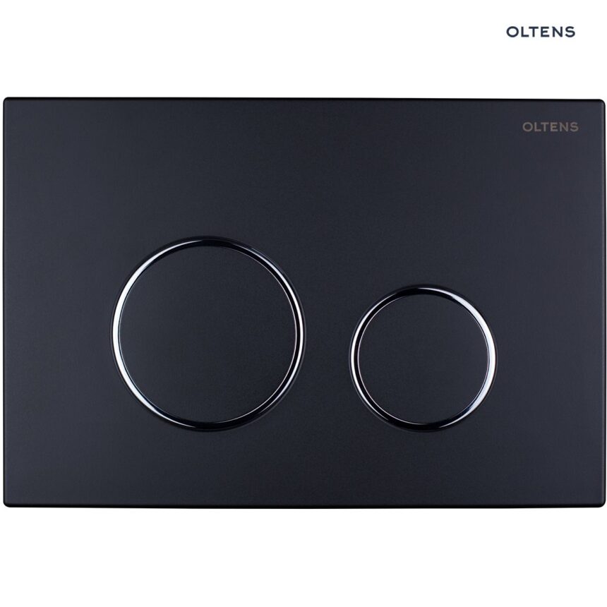 Oltens Lule przycisk spłukujący do WC czarny mat/chrom/czarny mat 57102300