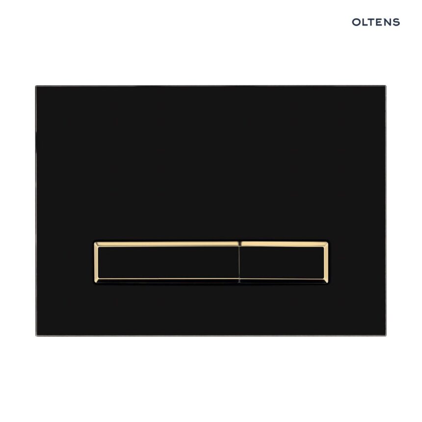 Oltens Torne przycisk spłukujący do WC czarny mat/złoty mat/czarny mat 57105300