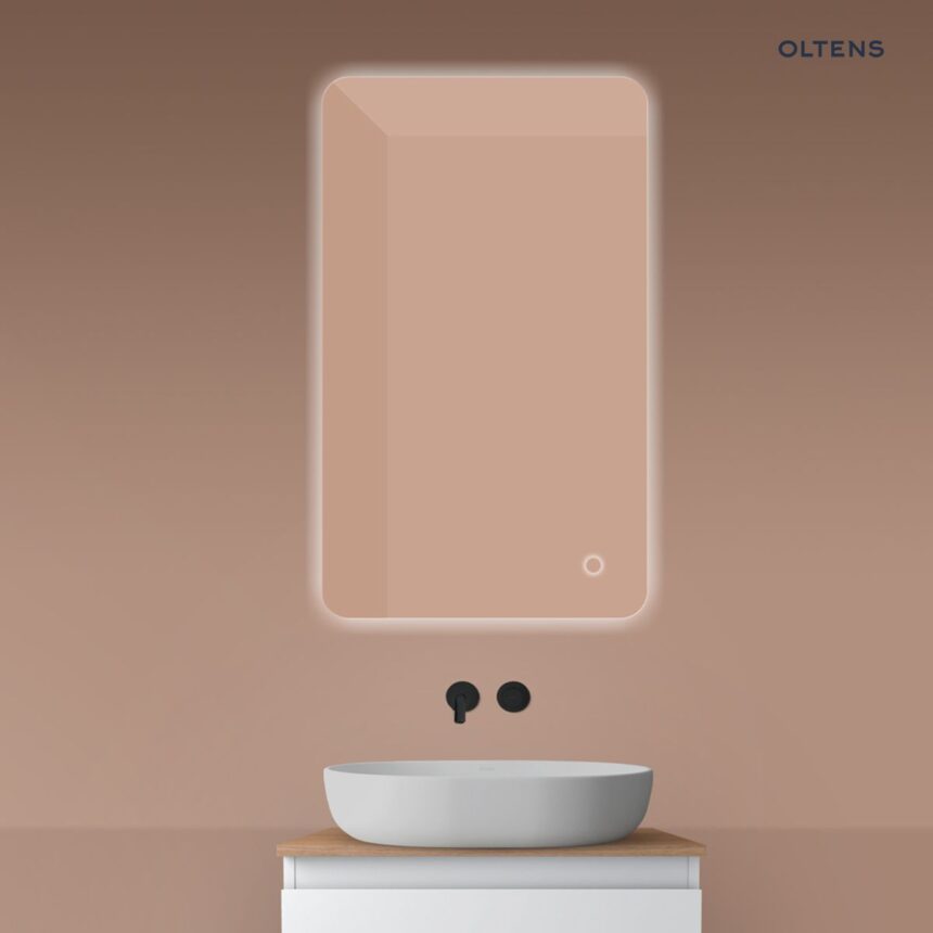 Oltens Nordlis lustro 60x100 cm prostokątne z oświetleniem od tyłu z matą grzewczą 64120000