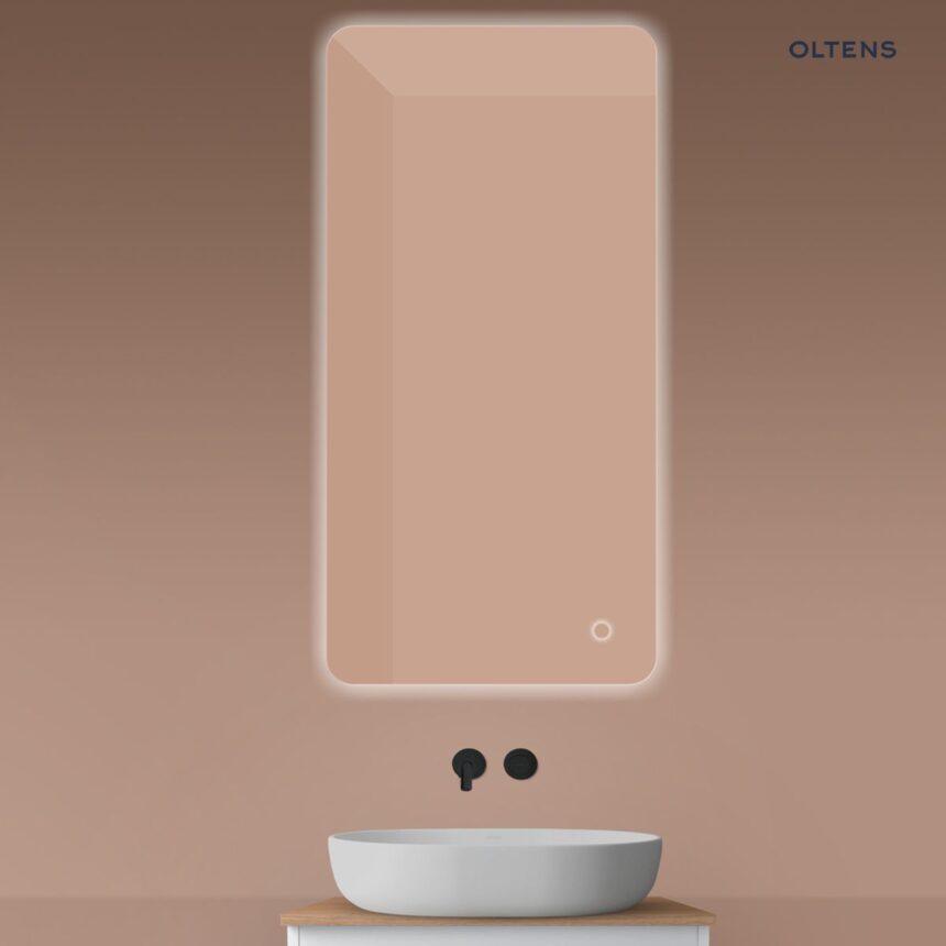 Oltens Nordlis lustro 60x120 cm prostokątne z oświetleniem od tyłu z matą grzewczą 64121000