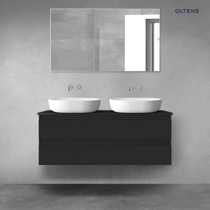 Oltens Vernal szafka 120 cm podumywalkowa wisząca czarny mat 60019300