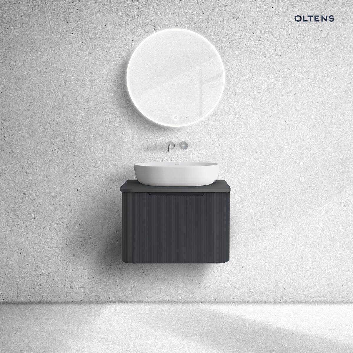 68665300 Oltens Hamnes szafka podumywalkowa 60 cm czarny mat 60022300 - obrazek 1