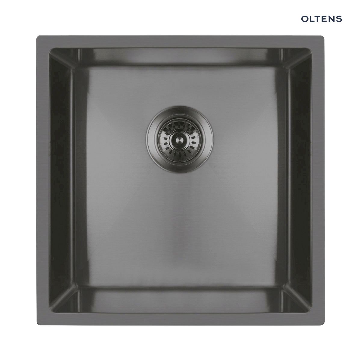 71100300-v2 Oltens Stalvask zlewozmywak stalowy 1-komorowy 44x44 cm czarny 71100300 - obrazek 1