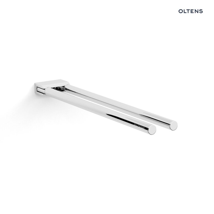 Oltens Vernal wieszak na ręcznik 33 cm dwuramienny ruchomy chrom 80110100