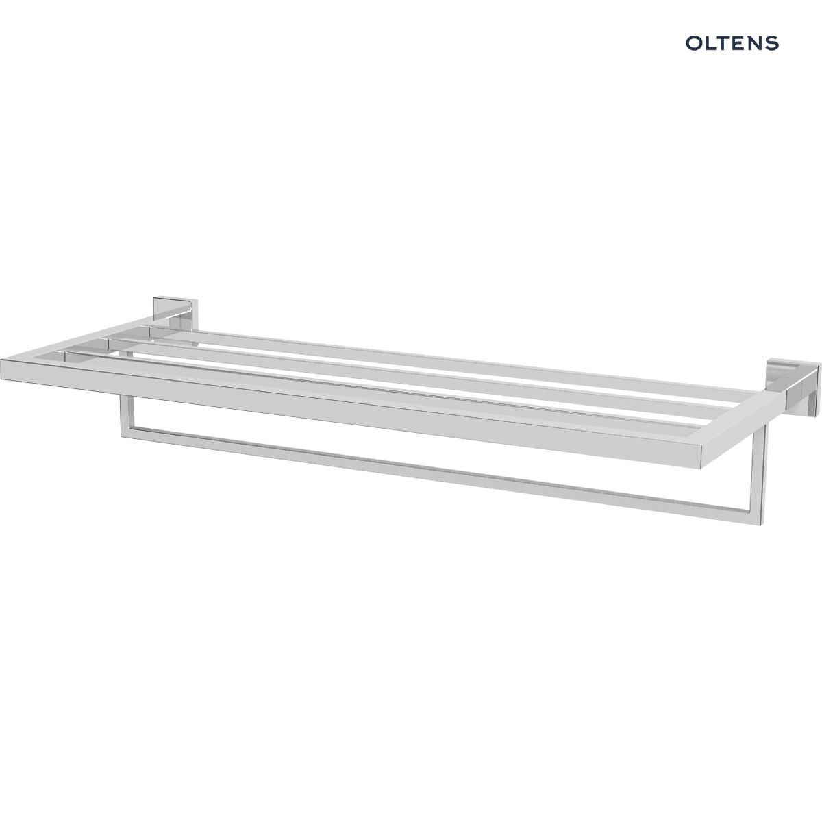80202100 Oltens Tved wieszak na ręcznik 60 cm z półką chrom 80202100 - obrazek 1