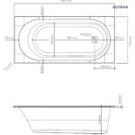 Oltens Lykke wanna 150x70 cm prostokątna akrylowa biała 10009000 - obrazek 4
