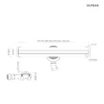Oltens Langan Slim 90 maskownica odpływu prysznicowego liniowego złoto połysk/złoto szczotkowane 30020800 - obrazek 3