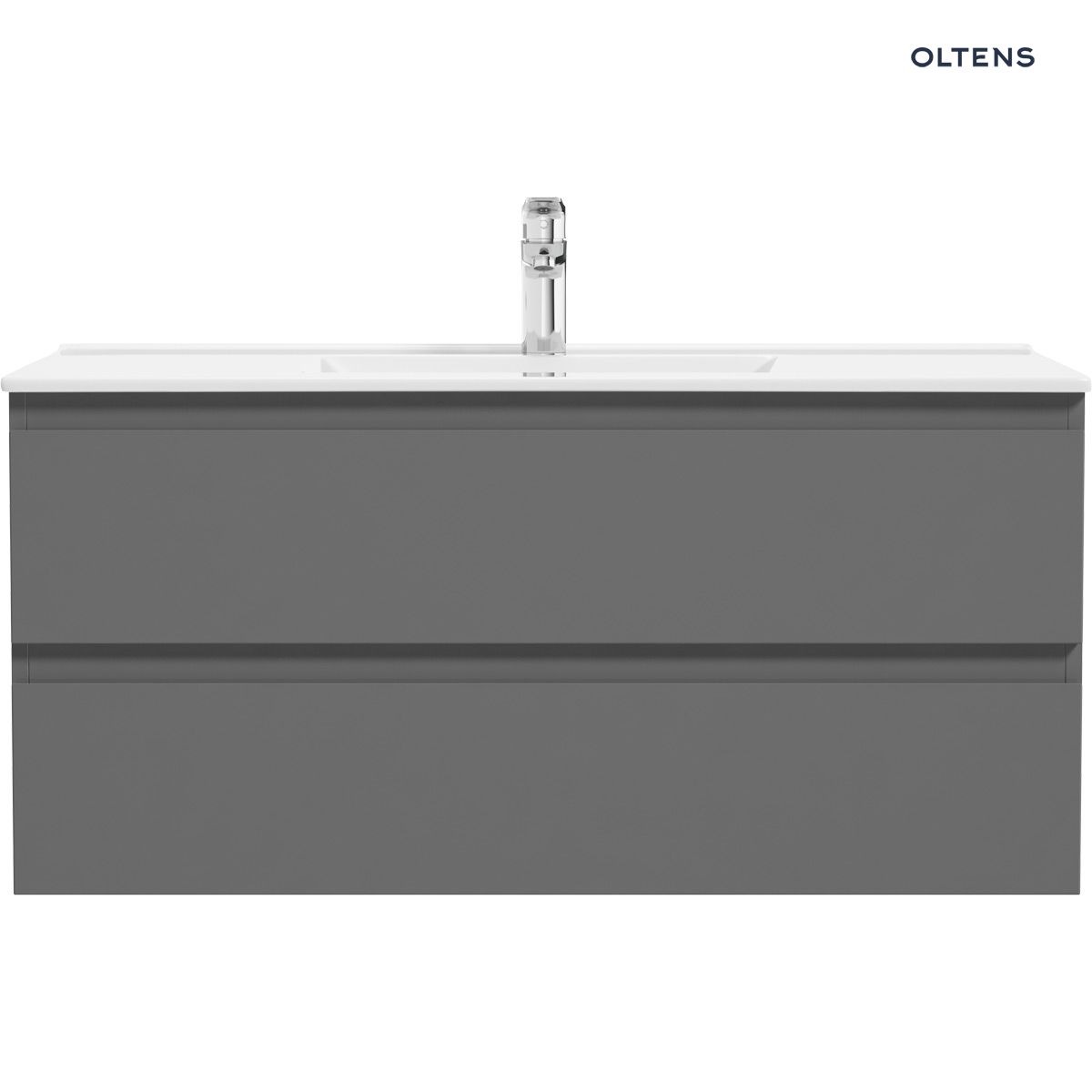 vernal-100-szafka-front-szary Oltens Vernal umywalka z szafką 100 cm grafit mat 68002400 - obrazek 1