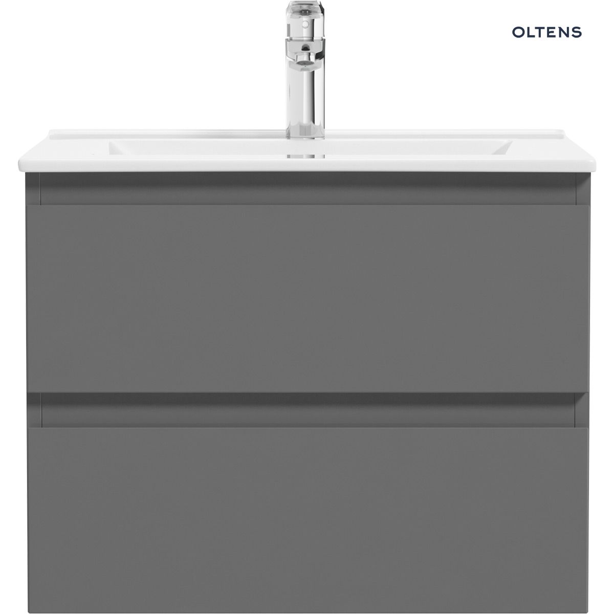 vernal-60-szafka-front-szary Oltens Vernal umywalka z szafką 60 cm grafit mat 68000400 - obrazek 1