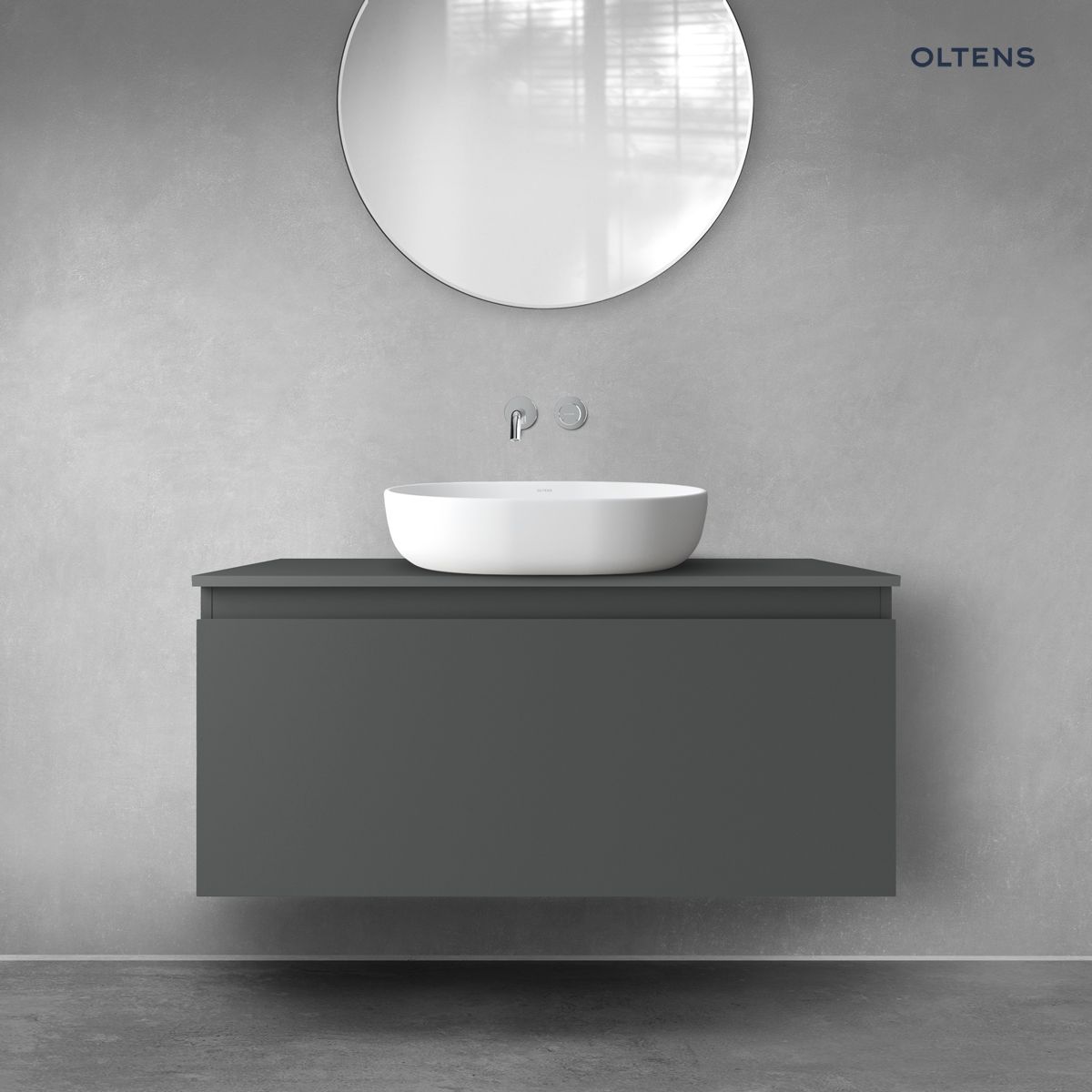 vvernal-100-1s-anthracite-blat-anthracite Oltens Vernal szafka 100 cm podumywalkowa wisząca grafit mat 60015400 - obrazek 1