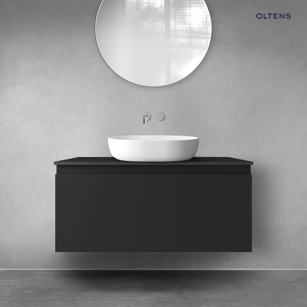 vvernal-100-1s-black-blat-black Oltens Vernal szafka 100 cm podumywalkowa wisząca czarny mat 60015300 - obrazek 1