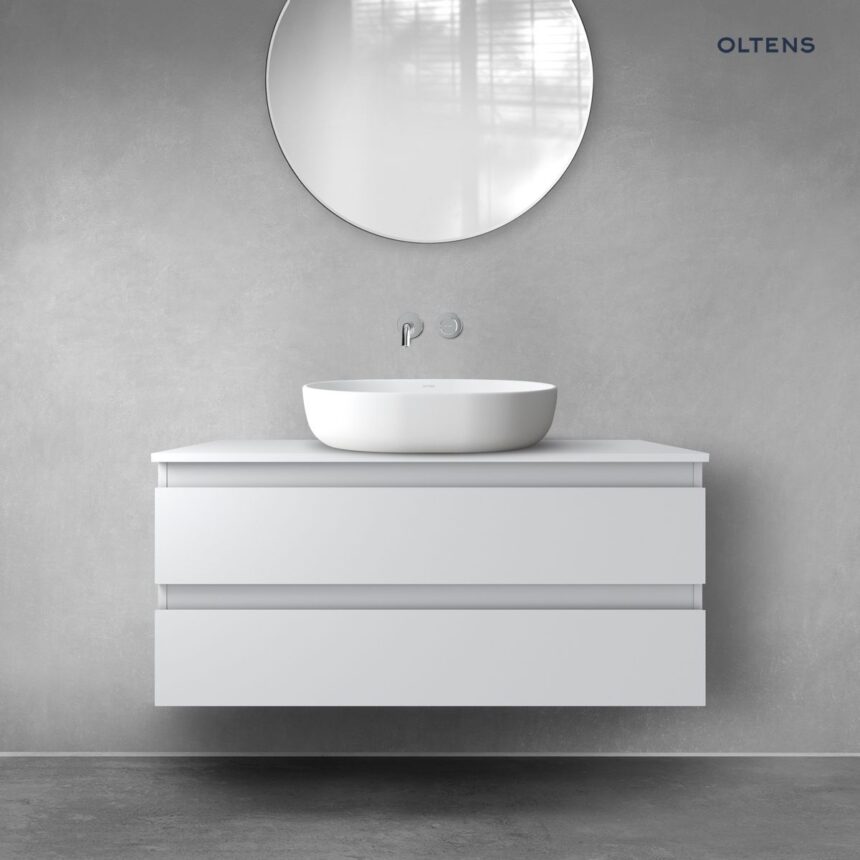 Oltens Vernal szafka 100 cm podumywalkowa wisząca szary mat 60002700