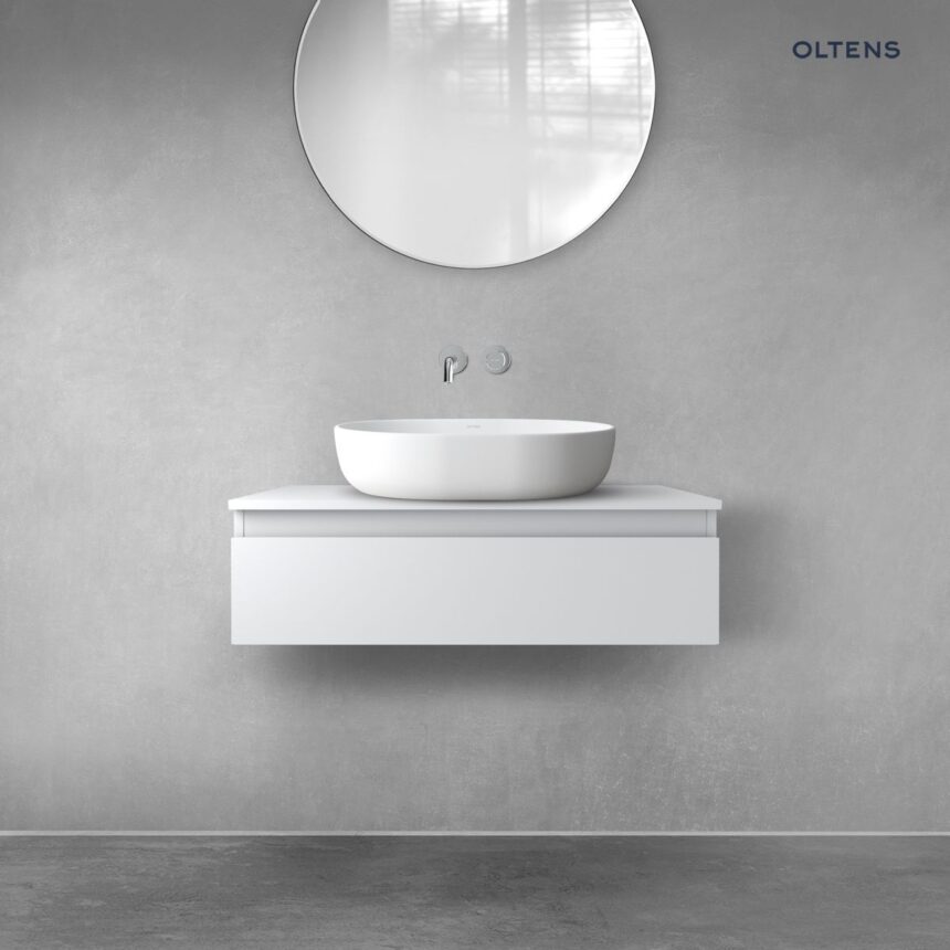 Oltens Vernal szafka 80 cm podumywalkowa wisząca szary mat 60010700