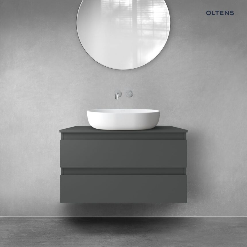 Oltens Vernal szafka 80 cm podumywalkowa wisząca grafit mat 60001400