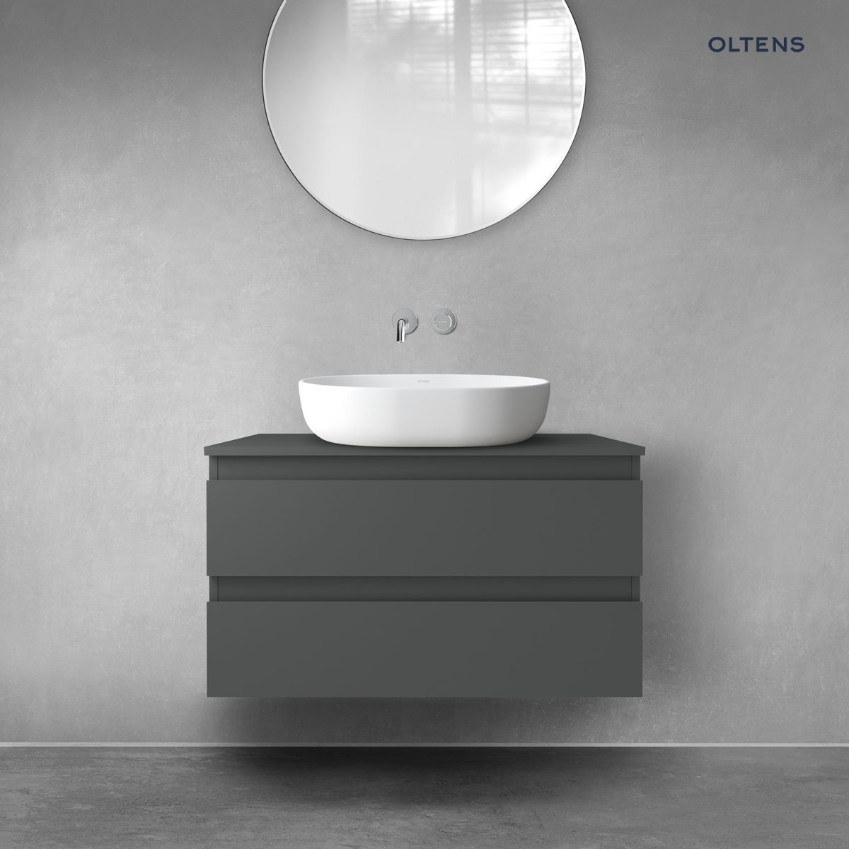 vvernal-80-2s-anthracite-blat-anthracite Oltens Vernal szafka 80 cm podumywalkowa wisząca grafit mat 60001400 - obrazek 1